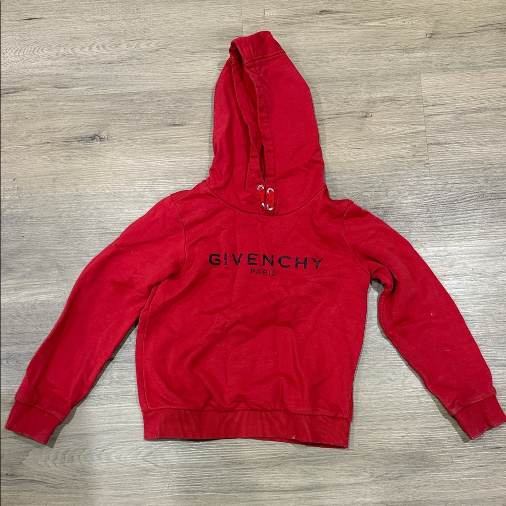 Givenchy Red Hoodie with Black Logo